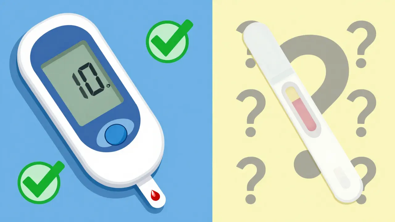 Comparison of blood vs urine ketone testing methods