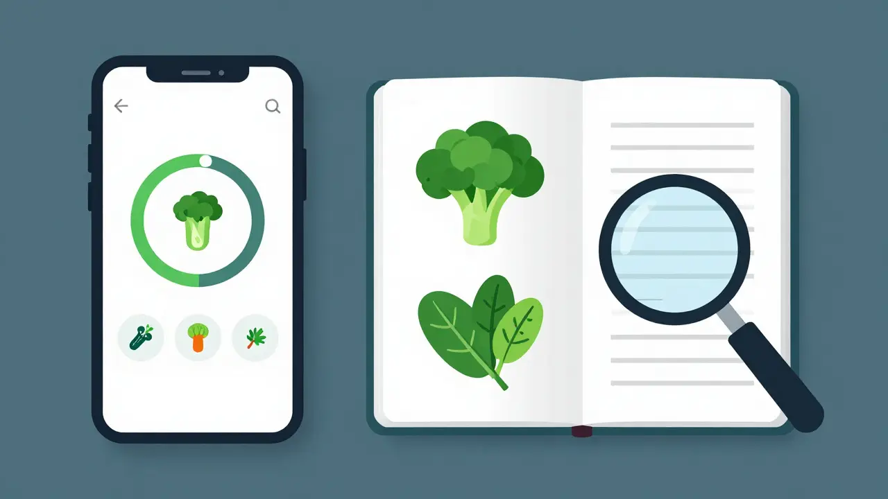 Smartphone app and paper diary for tracking diet