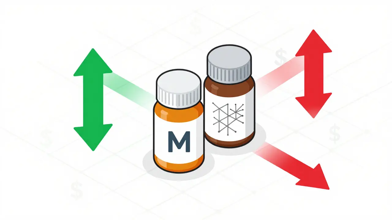 Comparison of generic vs brand name medication costs