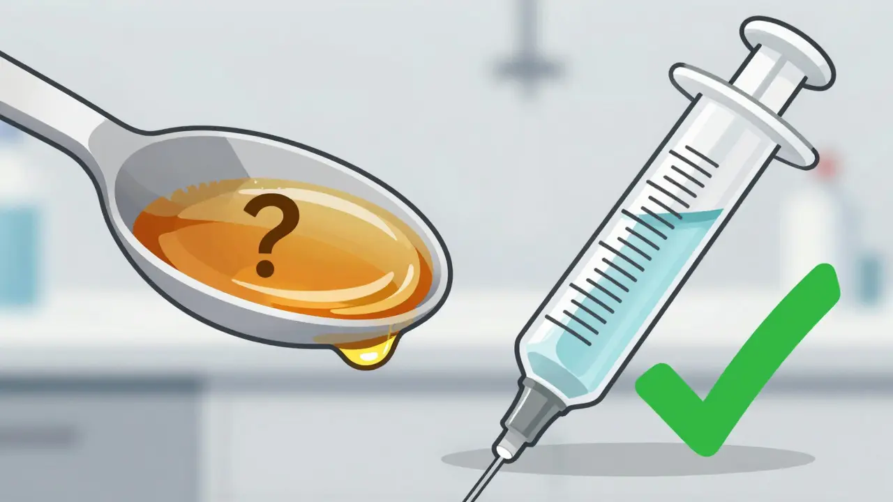 Comparison of imprecise spoon vs precise syringe for liquid meds