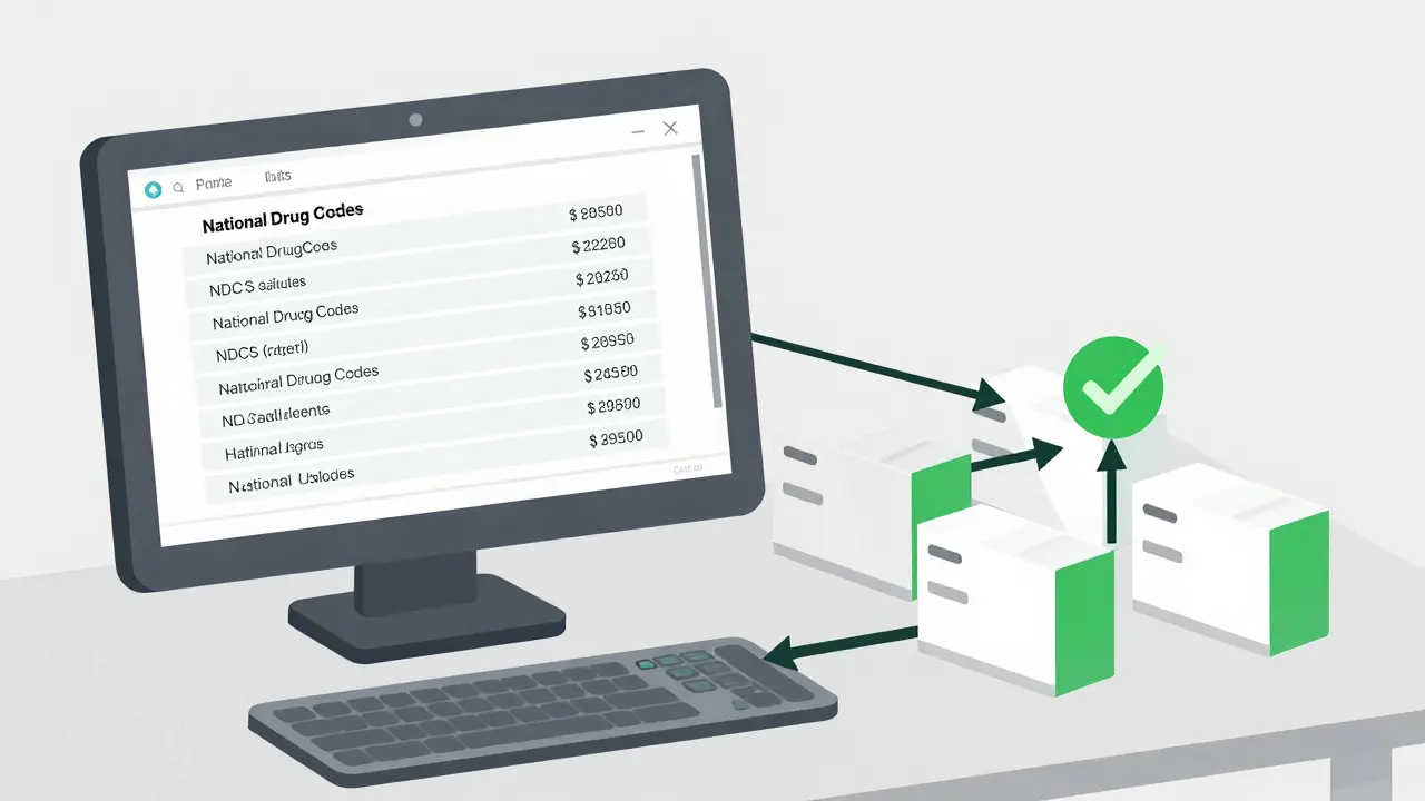 Diagram showing the process of verifying drug lot numbers against a digital approval list.