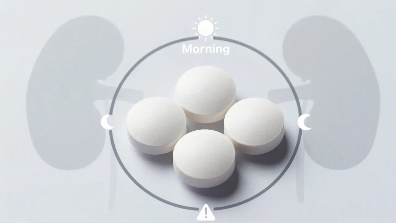 Daily pill dosage schedule and safety warnings